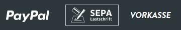 Angebotene Zahlungsarten bei VANUE